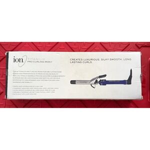 Ion Titanium Pro Curling Iron 1 Inch Professional Hair Curler Blue 301190 450F